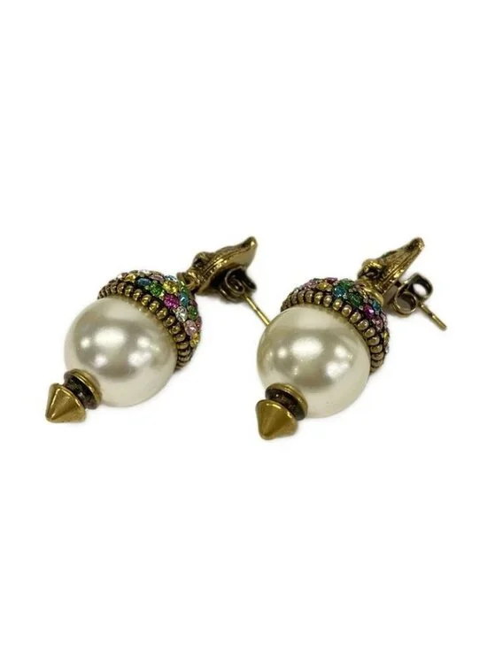 Gucci Earrings Gold Ivory Multi - Picture 2 of 4
